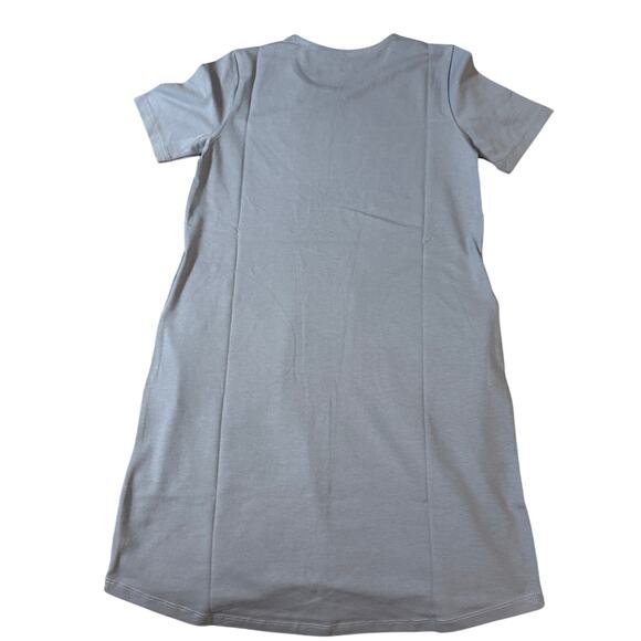 NWT Universal Standard Size 4XS (00-0) Crew Neck Shirt‎ Dress Dusty Blue Cotton - Picture 3 of 8
